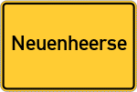 Place name sign Neuenheerse
