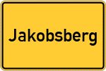 Place name sign Jakobsberg, Kreis Höxter