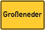 Place name sign Großeneder