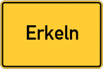 Place name sign Erkeln