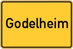 Place name sign Godelheim