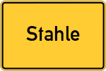 Place name sign Stahle, Weserbergland