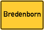 Place name sign Bredenborn