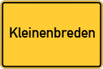 Place name sign Kleinenbreden