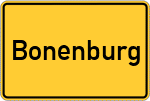 Place name sign Bonenburg