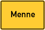Place name sign Menne