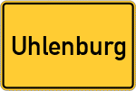 Place name sign Uhlenburg, Westfalen