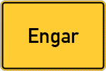 Place name sign Engar