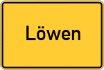 Place name sign Löwen