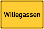 Place name sign Willegassen