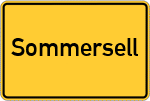 Place name sign Sommersell