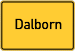 Place name sign Dalborn