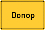Place name sign Donop
