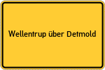 Place name sign Wellentrup über Detmold