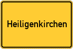 Place name sign Heiligenkirchen