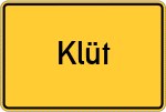 Place name sign Klüt