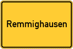 Place name sign Remmighausen