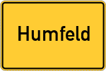 Place name sign Humfeld