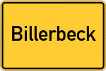 Place name sign Billerbeck, Lippe