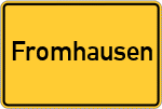 Place name sign Fromhausen
