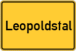 Place name sign Leopoldstal, Lippe