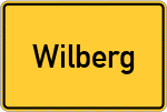 Place name sign Wilberg