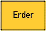 Place name sign Erder