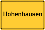 Place name sign Hohenhausen, Lippe