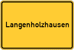 Place name sign Langenholzhausen, Lippe