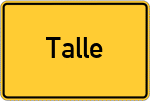 Place name sign Talle