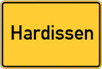 Place name sign Hardissen
