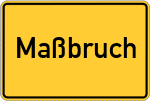 Place name sign Maßbruch, Lippe