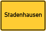 Place name sign Stadenhausen, Lippe