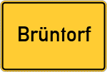 Place name sign Brüntorf
