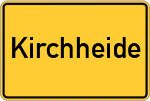Place name sign Kirchheide