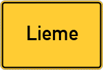 Place name sign Lieme