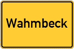 Place name sign Wahmbeck, Lippe