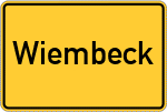 Place name sign Wiembeck, Lippe