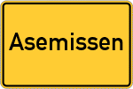 Place name sign Asemissen