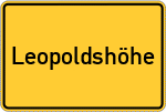 Place name sign Leopoldshöhe
