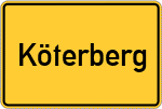 Place name sign Köterberg, Lippe
