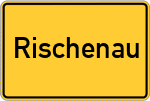 Place name sign Rischenau