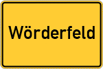 Place name sign Wörderfeld