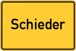 Place name sign Schieder