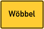 Place name sign Wöbbel