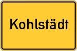 Place name sign Kohlstädt