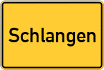 Place name sign Schlangen