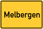 Place name sign Melbergen