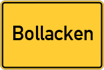 Place name sign Bollacken