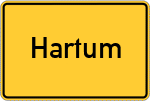 Place name sign Hartum